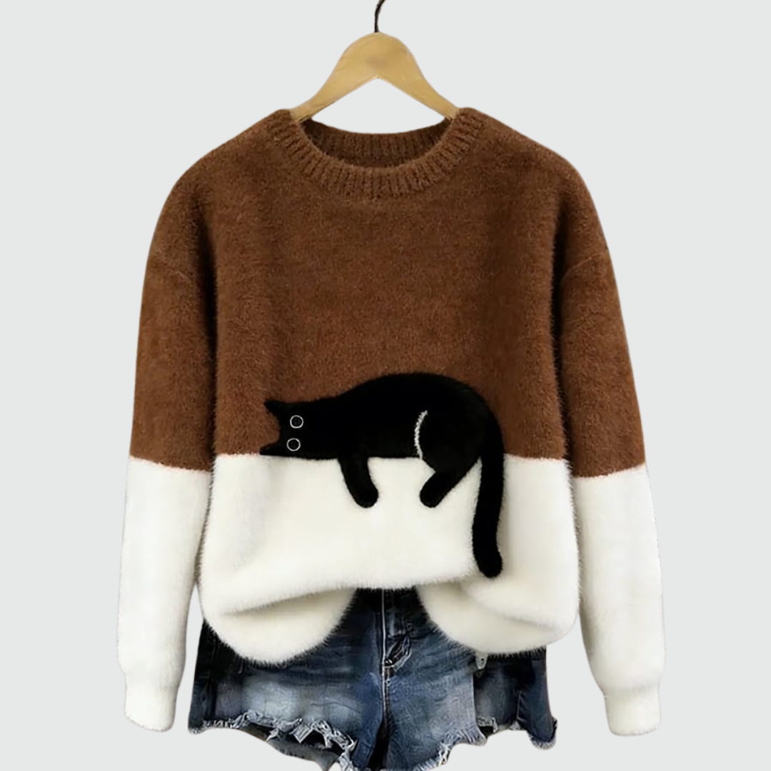 Luna | Cozy Cat Knit Sweater