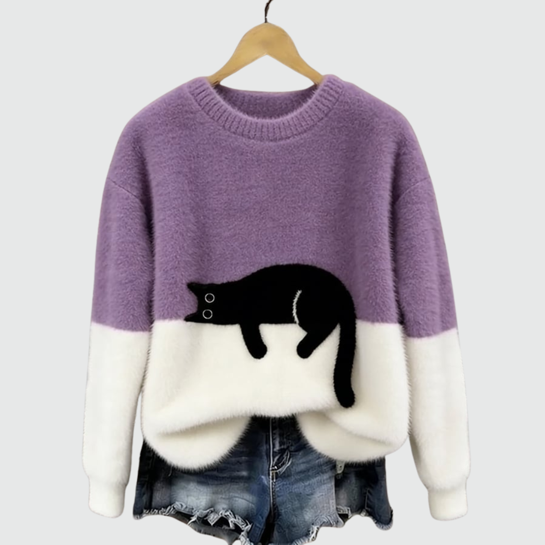 Luna | Cozy Cat Knit Sweater
