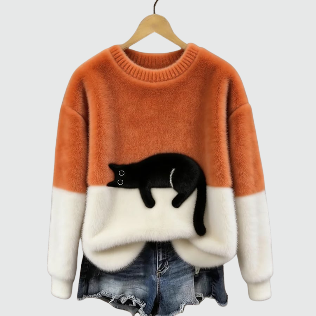 Luna | Cozy Cat Knit Sweater
