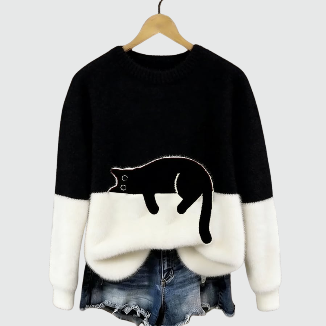 Luna | Cozy Cat Knit Sweater