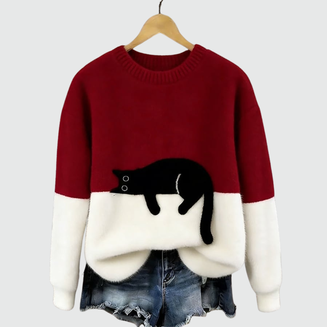 Luna | Cozy Cat Knit Sweater