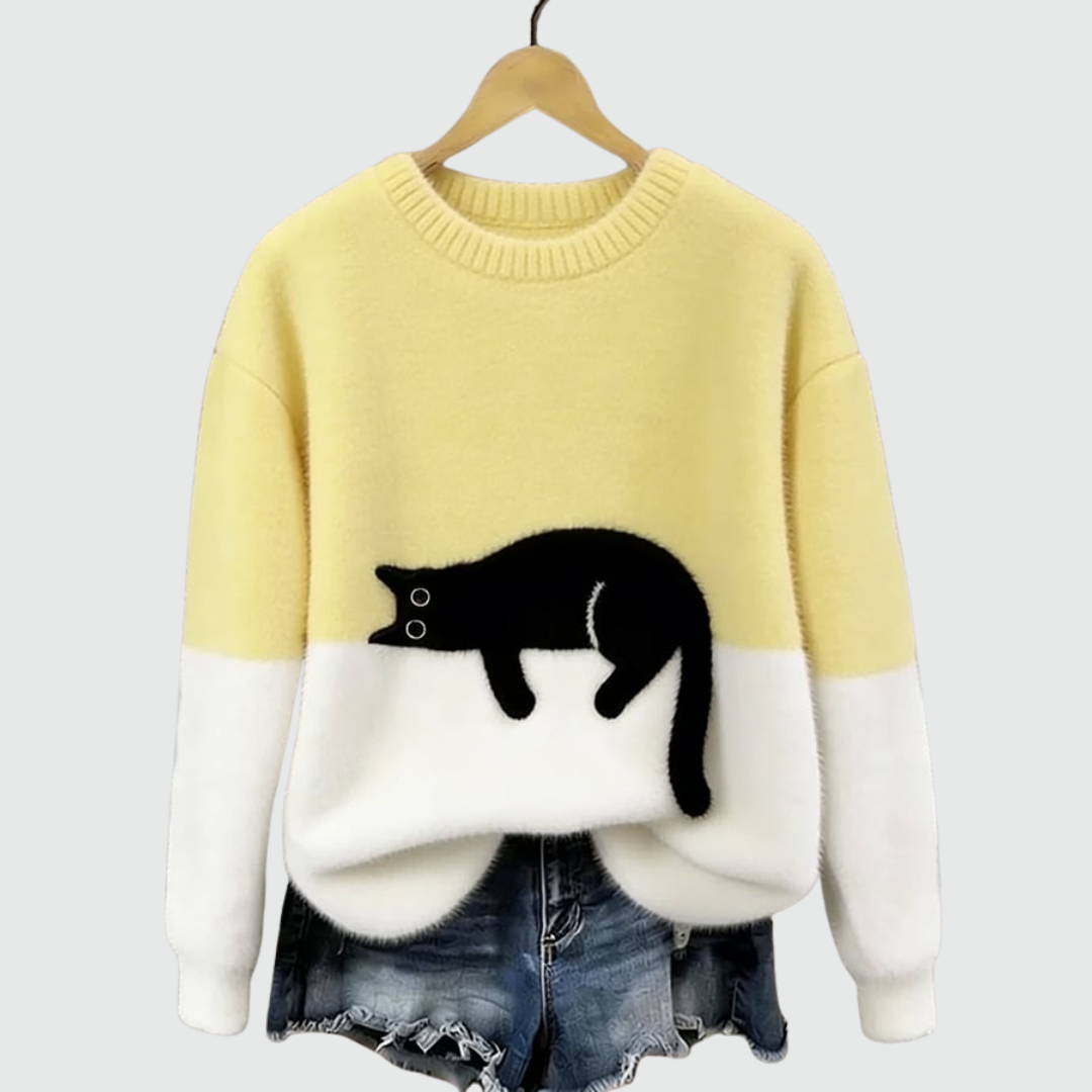 Luna | Cozy Cat Knit Sweater