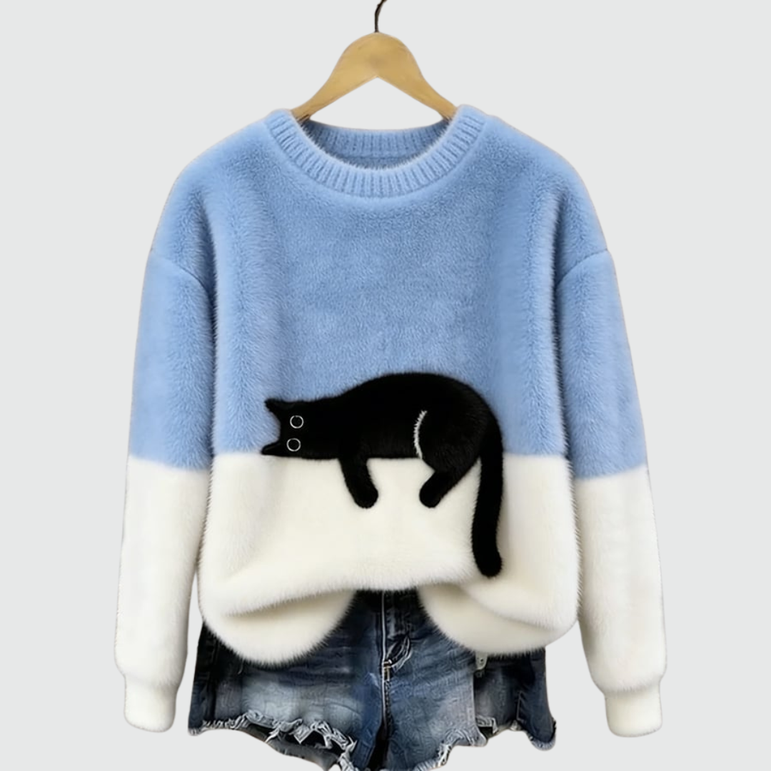 Luna | Cozy Cat Knit Sweater