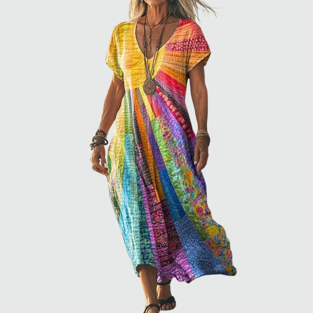 Savannah | Colorful Boho Maxi Dress