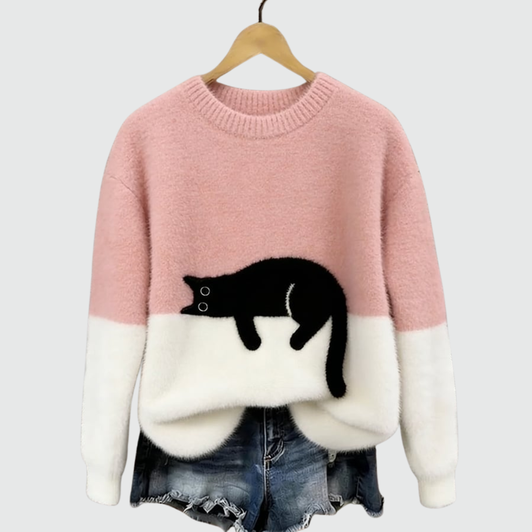 Luna | Cozy Cat Knit Sweater