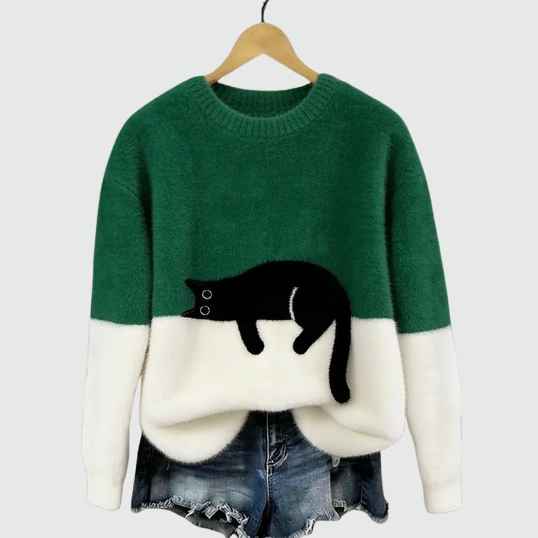 Luna | Cozy Cat Knit Sweater
