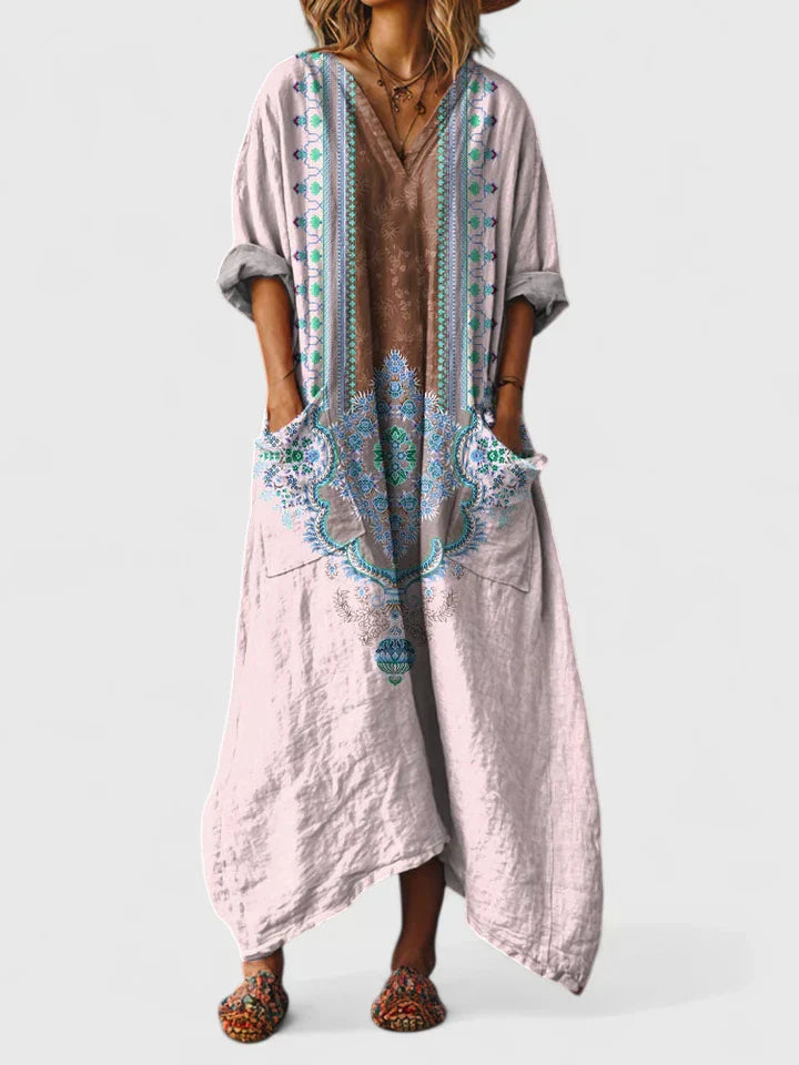 Elena | Flowing Artisan Maxi Dress